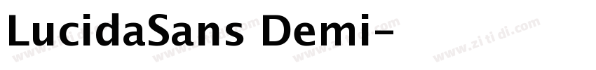 LucidaSans Demi字体转换